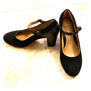 Clarks black Mary Janes
